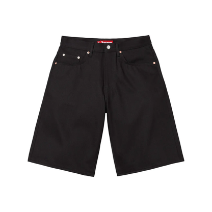 Short Supreme Baggy Selvedge Denim Rigid Black SS26
