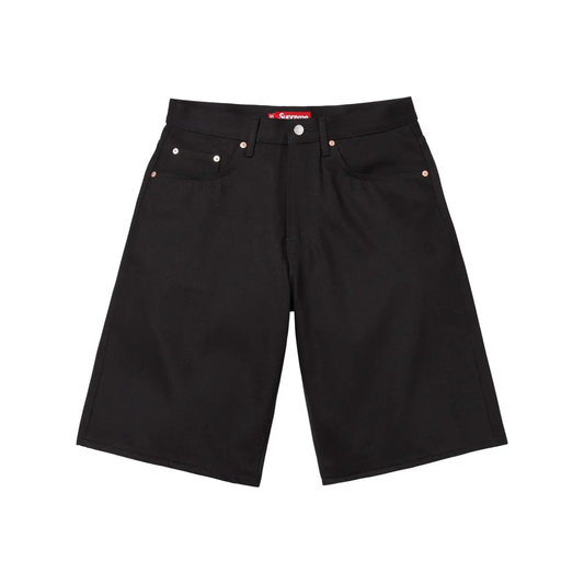 Short Supreme Baggy Selvedge Denim Rigid Black SS26
