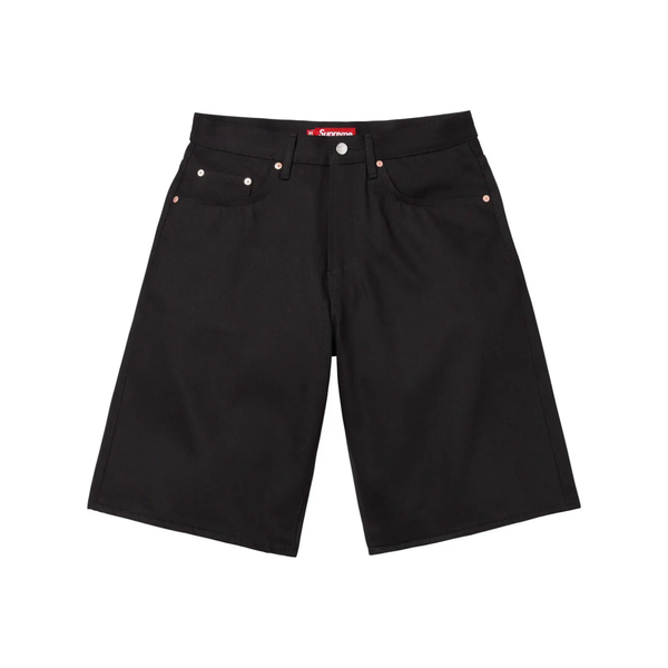 Short Supreme Baggy Selvedge Denim Rigid Black SS26 – Reserved
