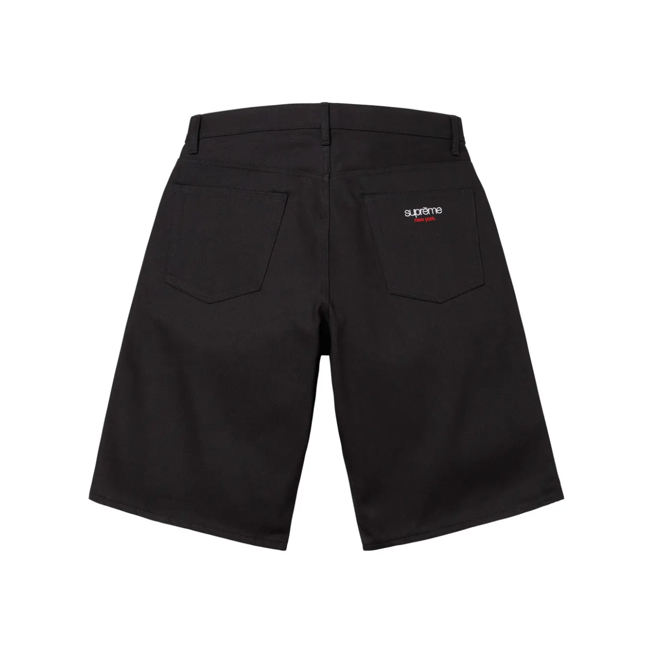 Short Supreme Baggy Selvedge Denim Rigid Black SS26
