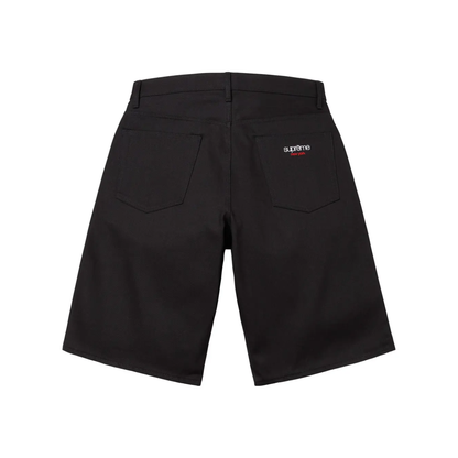 Short Supreme Baggy Selvedge Denim Rigid Black SS26