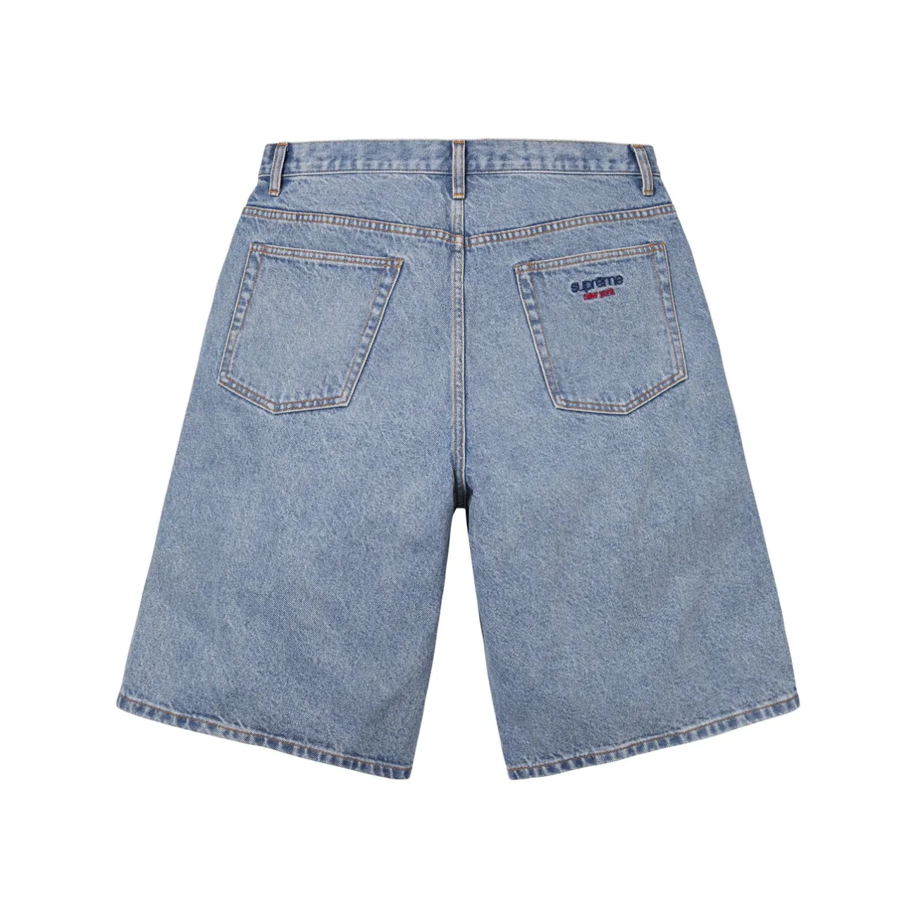 Short Supreme Baggy Denim Washed Indigo SS26