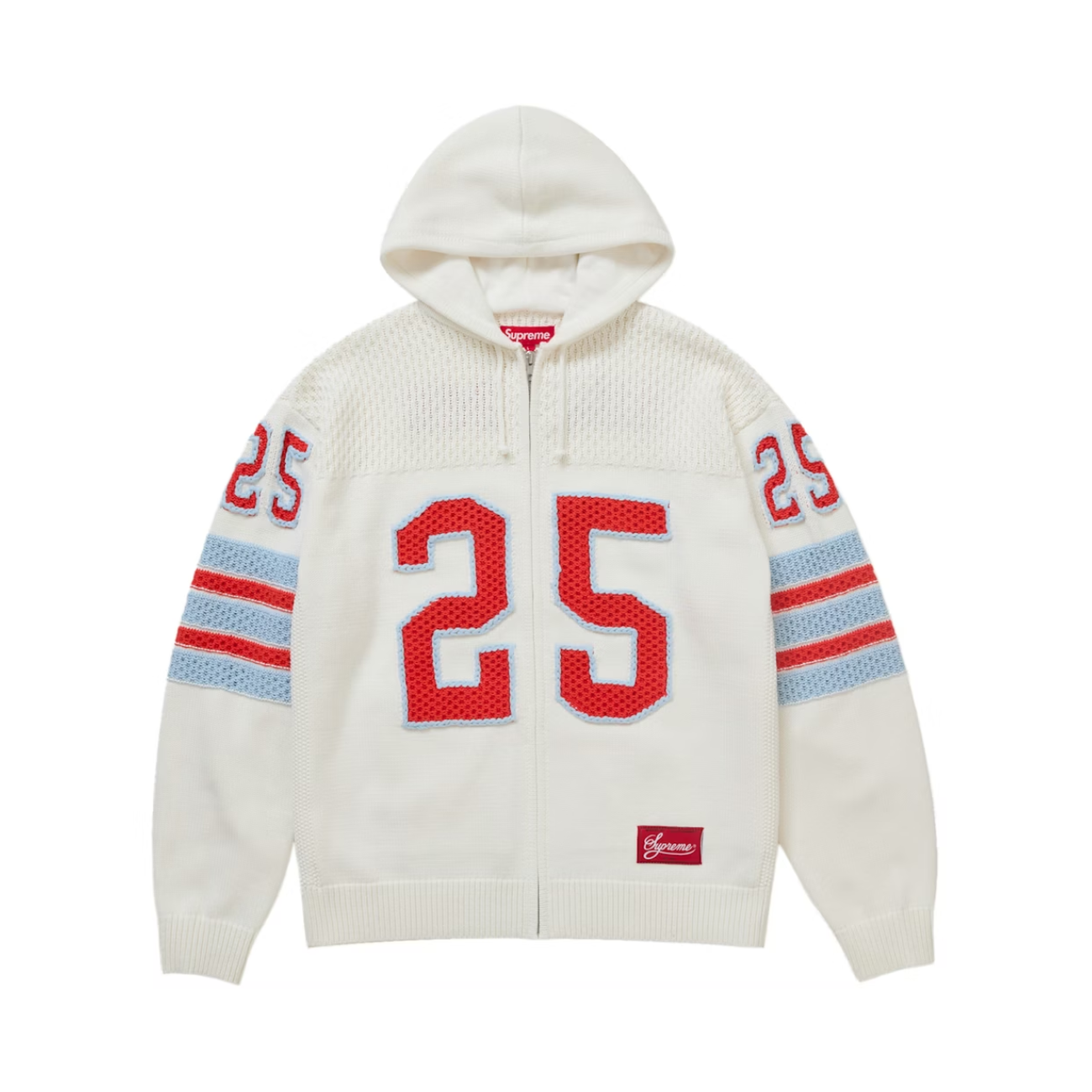 Sweater Supreme Sport Zip Up White SS25