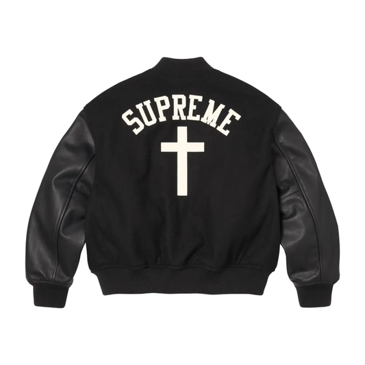 Chaqueta Supreme Cross Varsity Jacket Black