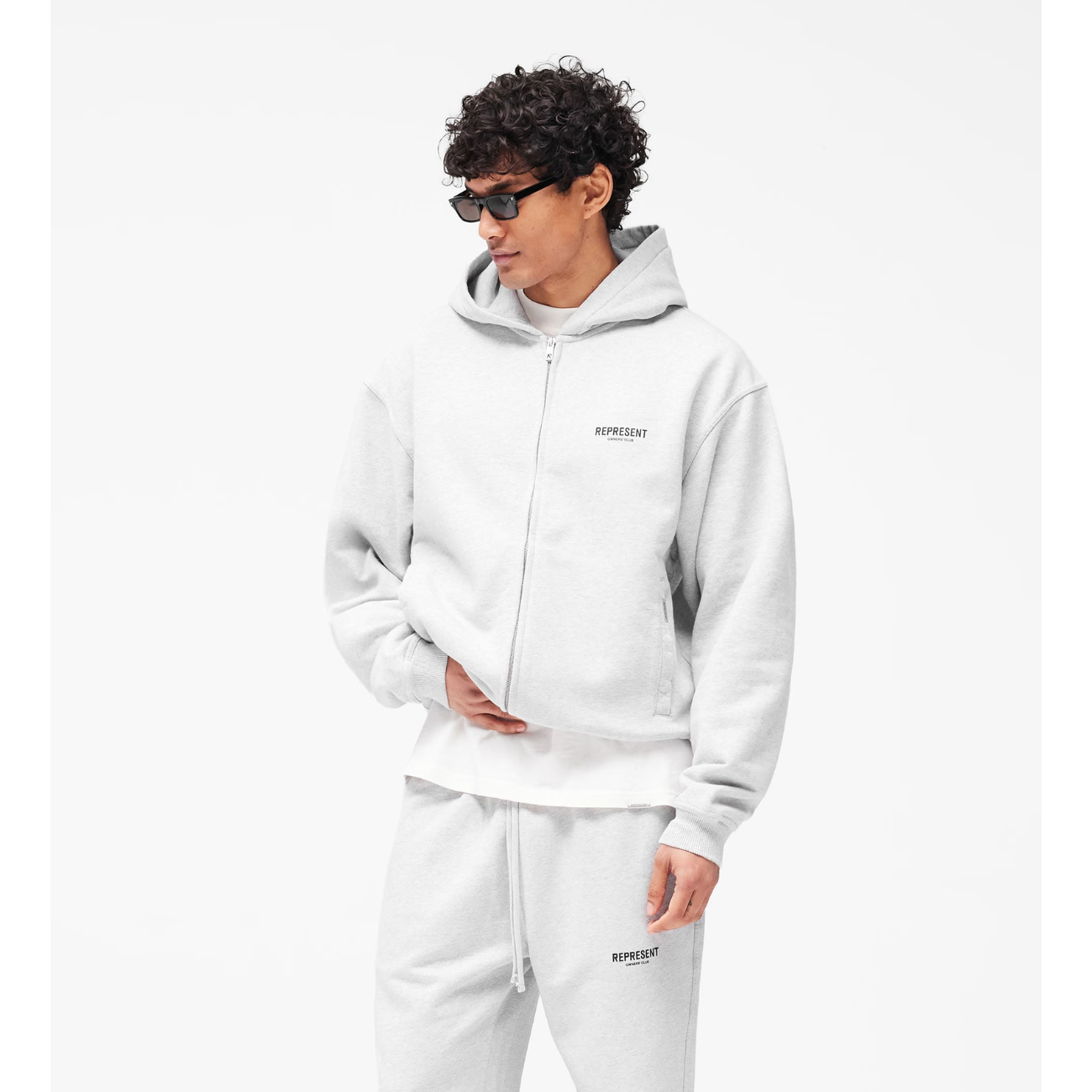Poleron Represent Owners Club Zip Ash Grey