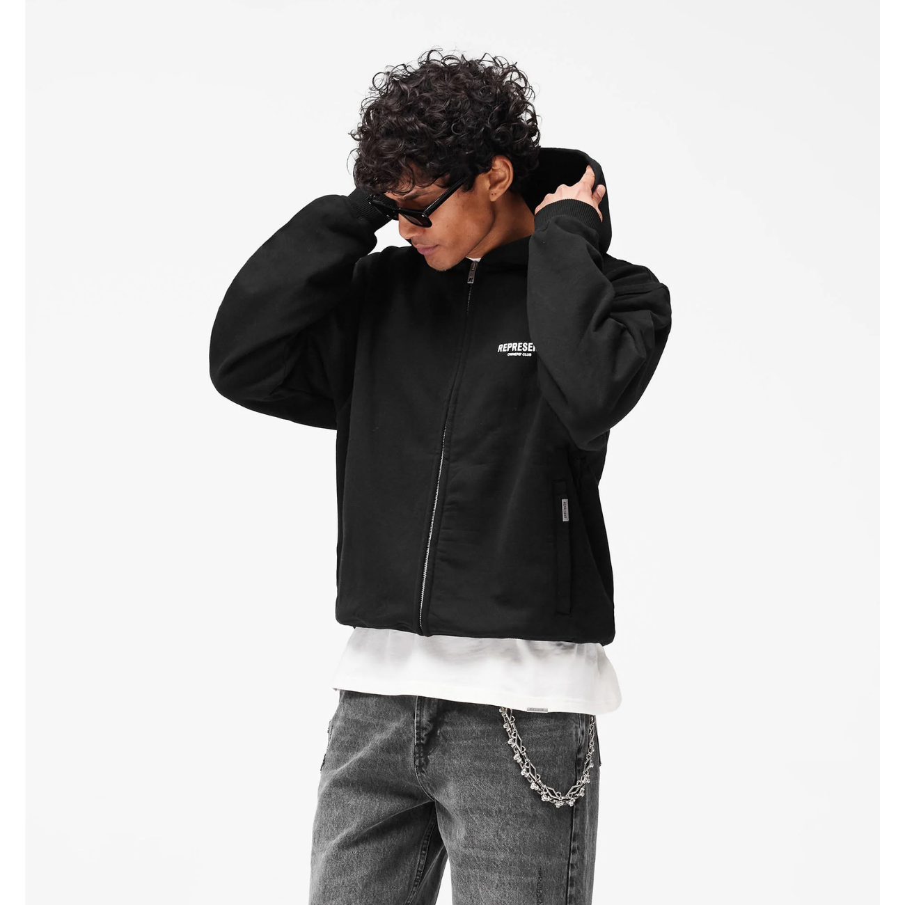Poleron Represent Owners Club Zip Black
