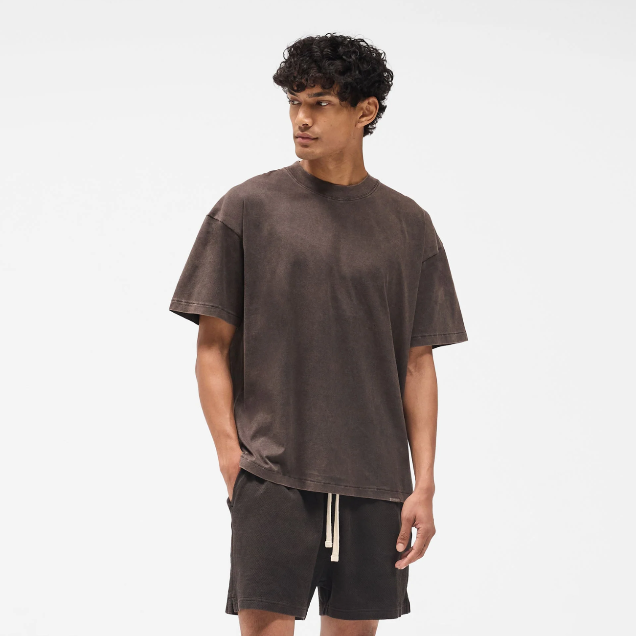 Polera Represent Initial Oversized Coffee