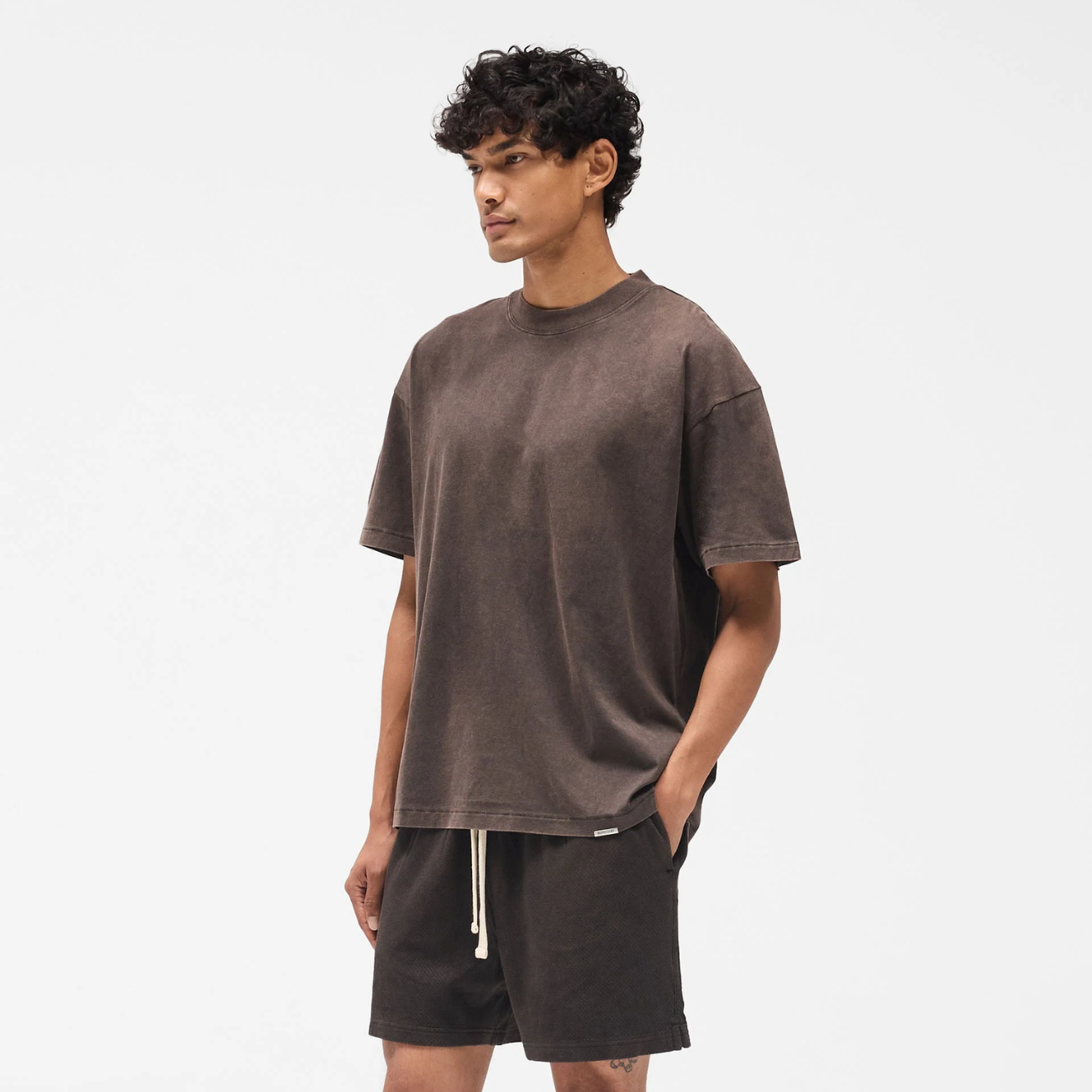 Polera Represent Initial Oversized Coffee