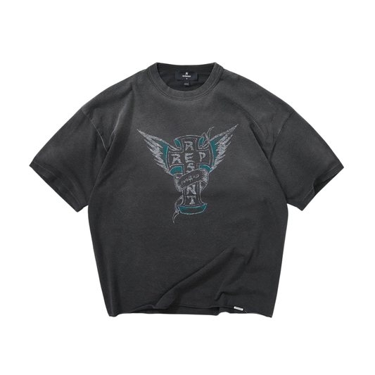 Polera Represent Westside Stained Black