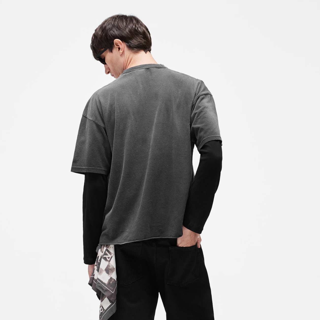 Polera Represent Westside Stained Black