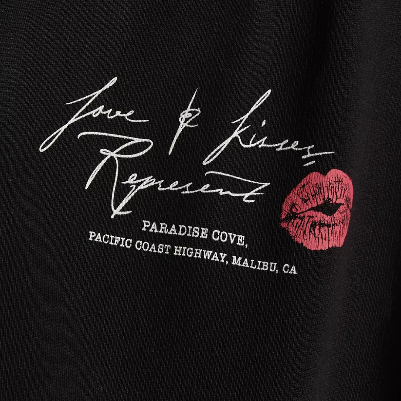 Poleron Represent Love and Kisses Zip Jet Black