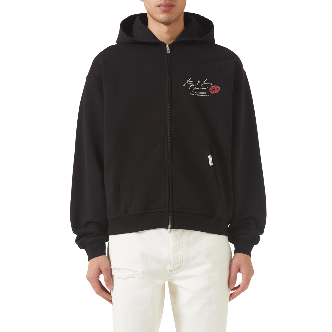 Poleron Represent Love and Kisses Zip Jet Black