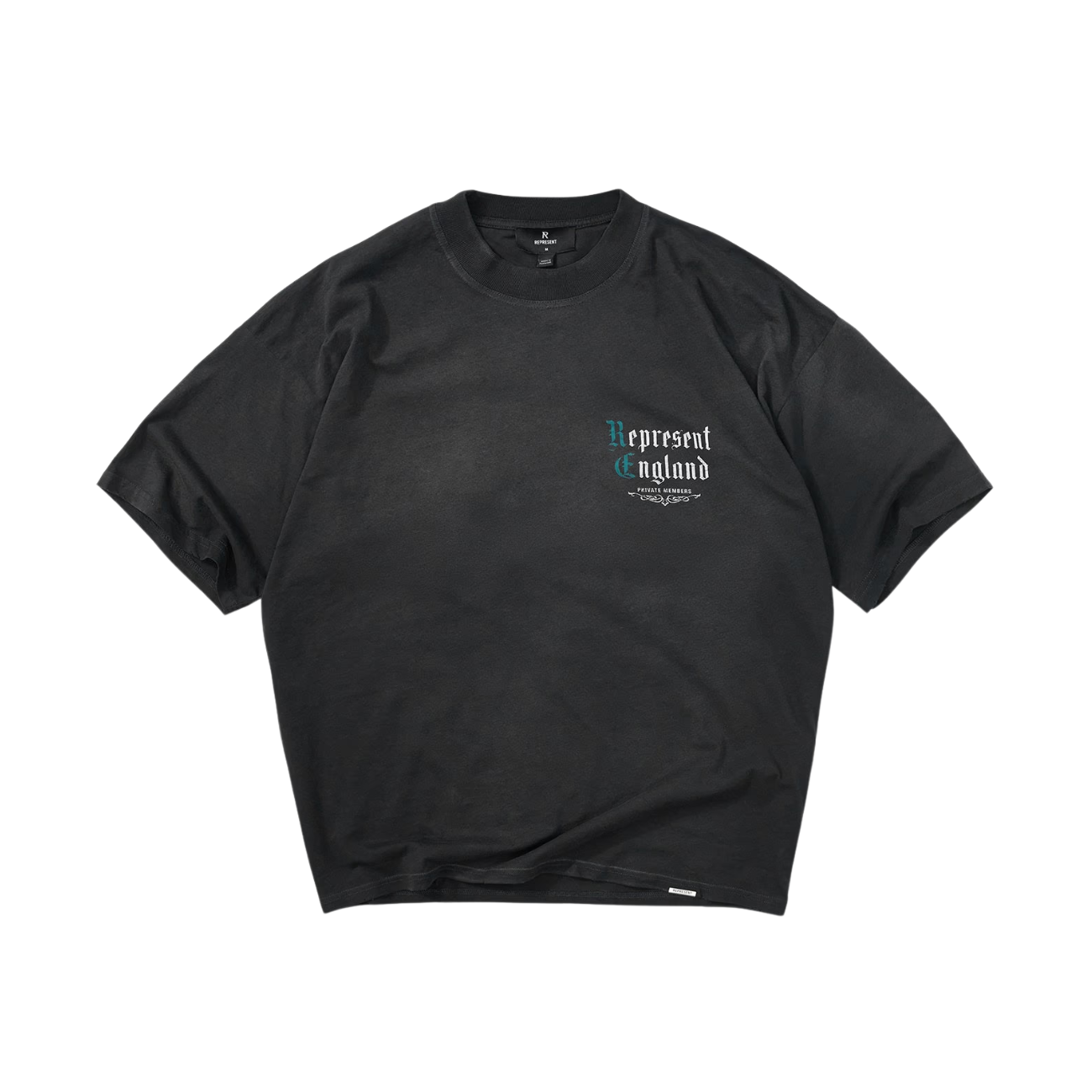 Polera Represent Private Members Stained Black