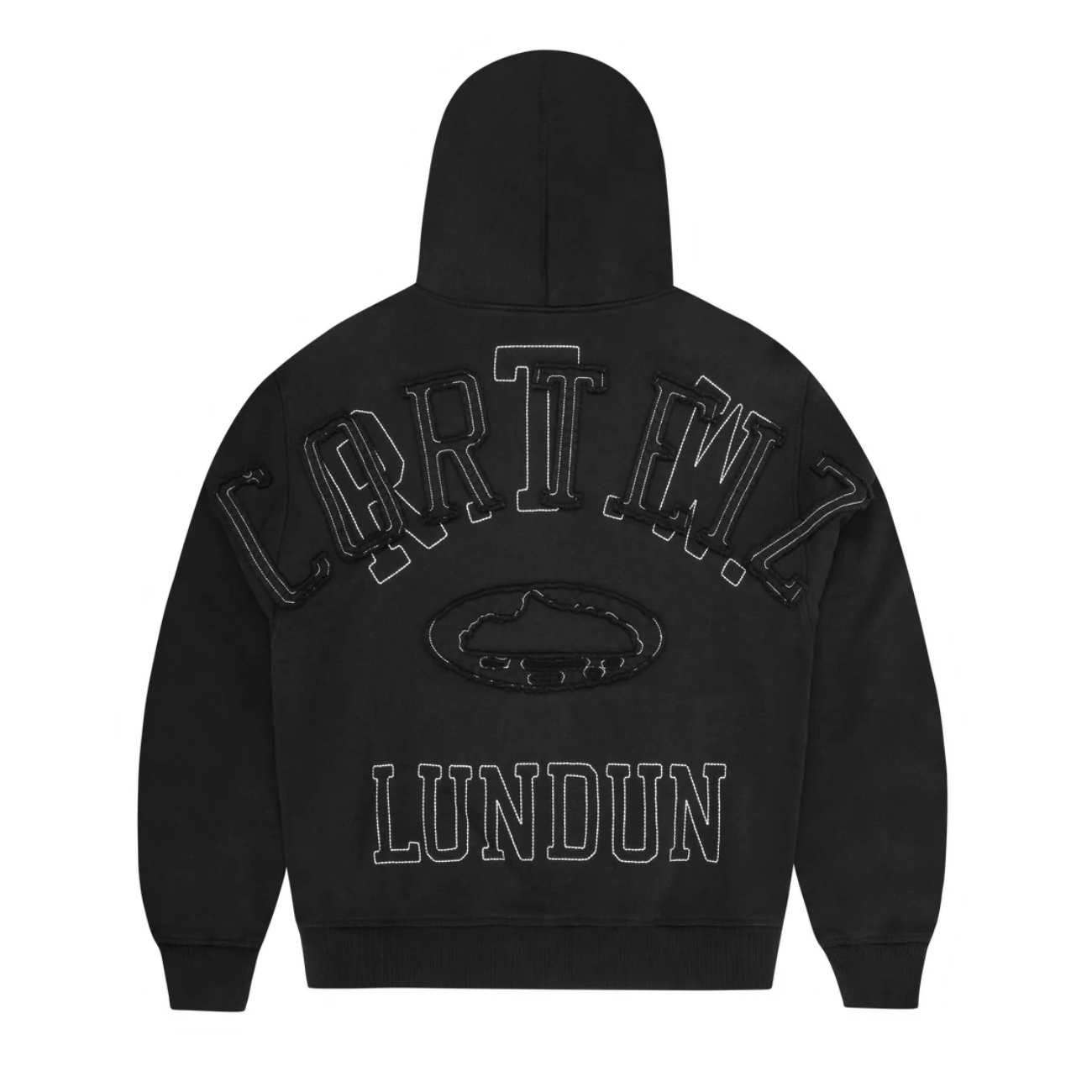Poleron Corteiz Lundun Stitch Zip Triple Black
