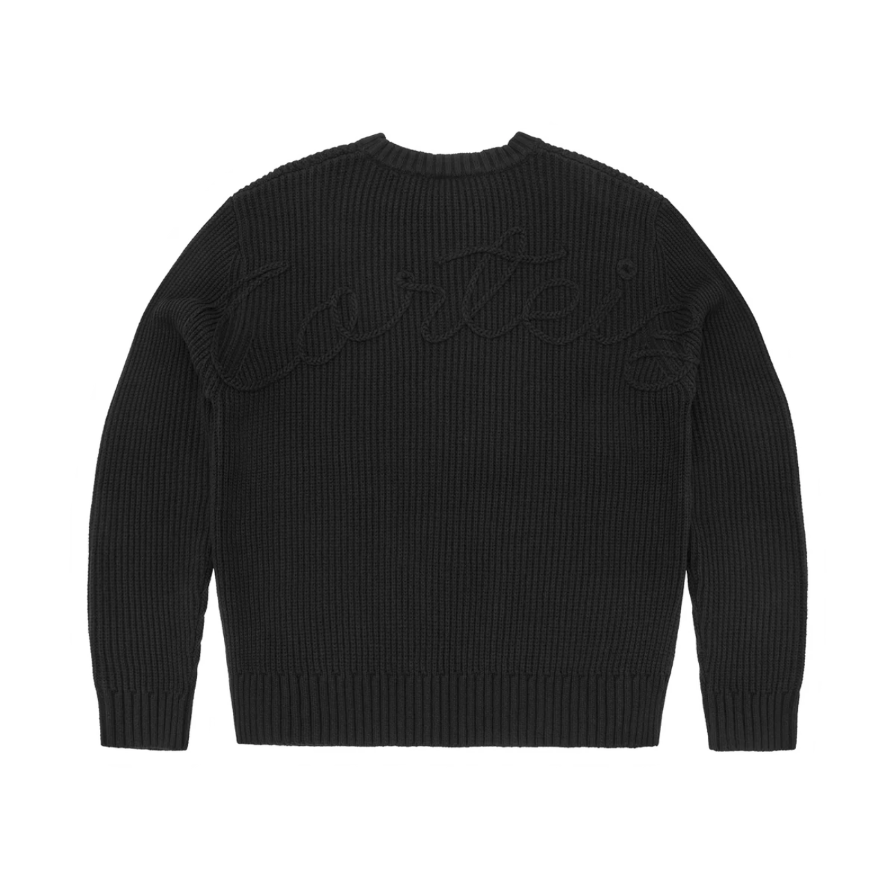 Sweater Corteiz Crochet Applique Knit Black