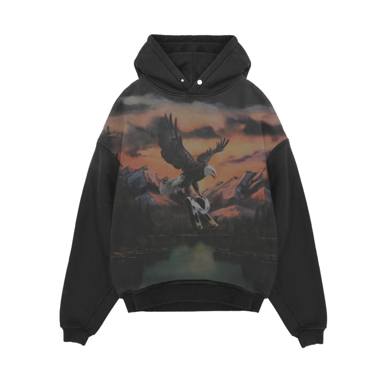 Poleron Represent Chrome Flight Graphic Stained Black