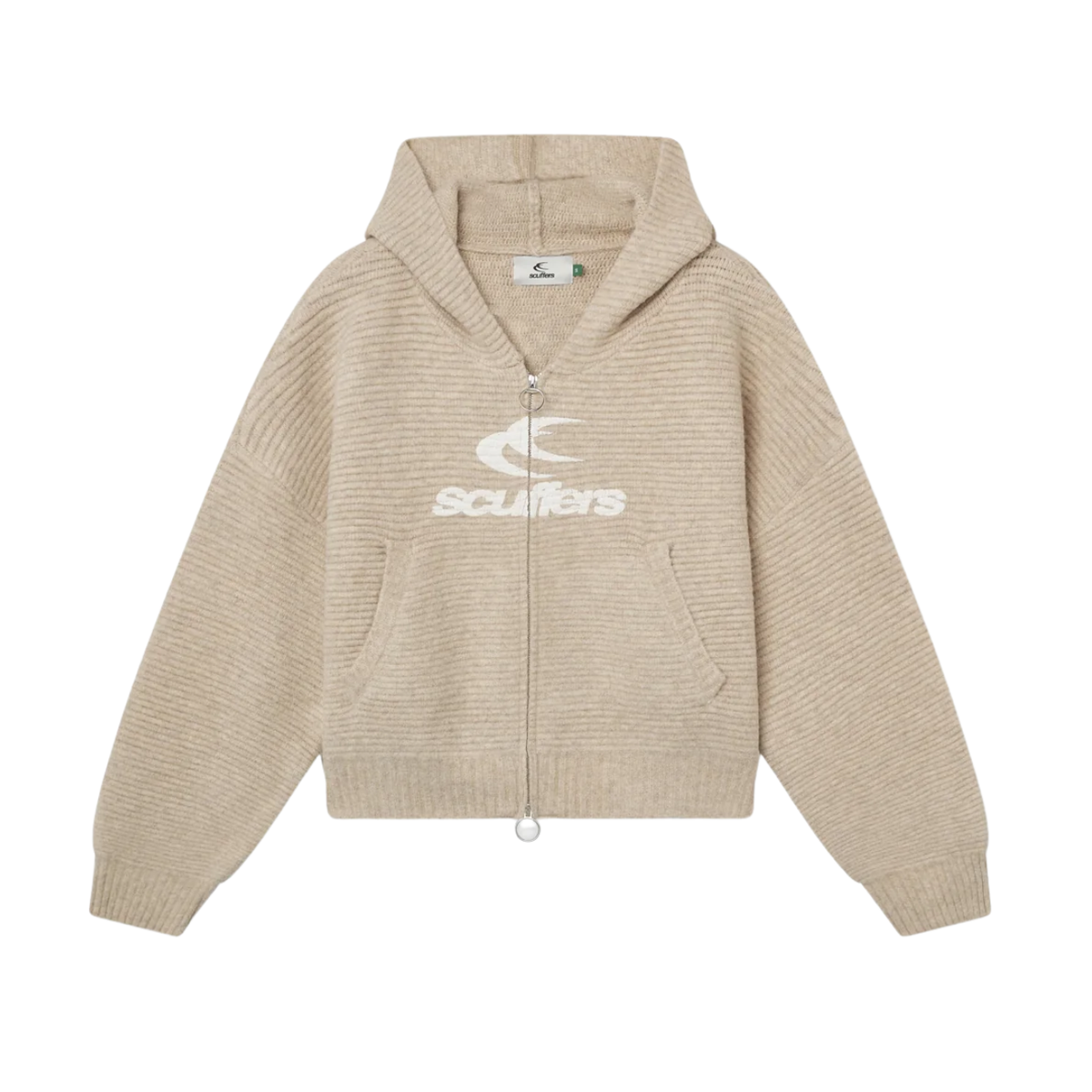 Sweater Scuffers Roots Ecru Knit Zipper