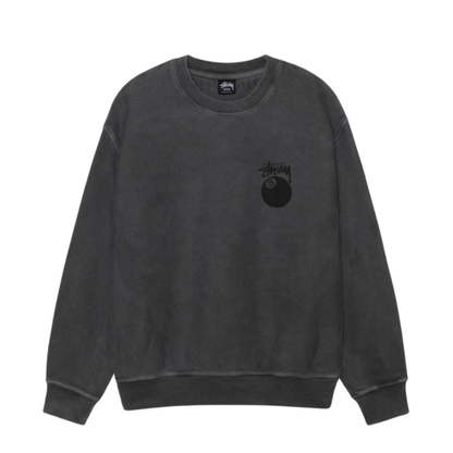Poleron Stussy 8 Ball Pig Dyed Crewneck Black