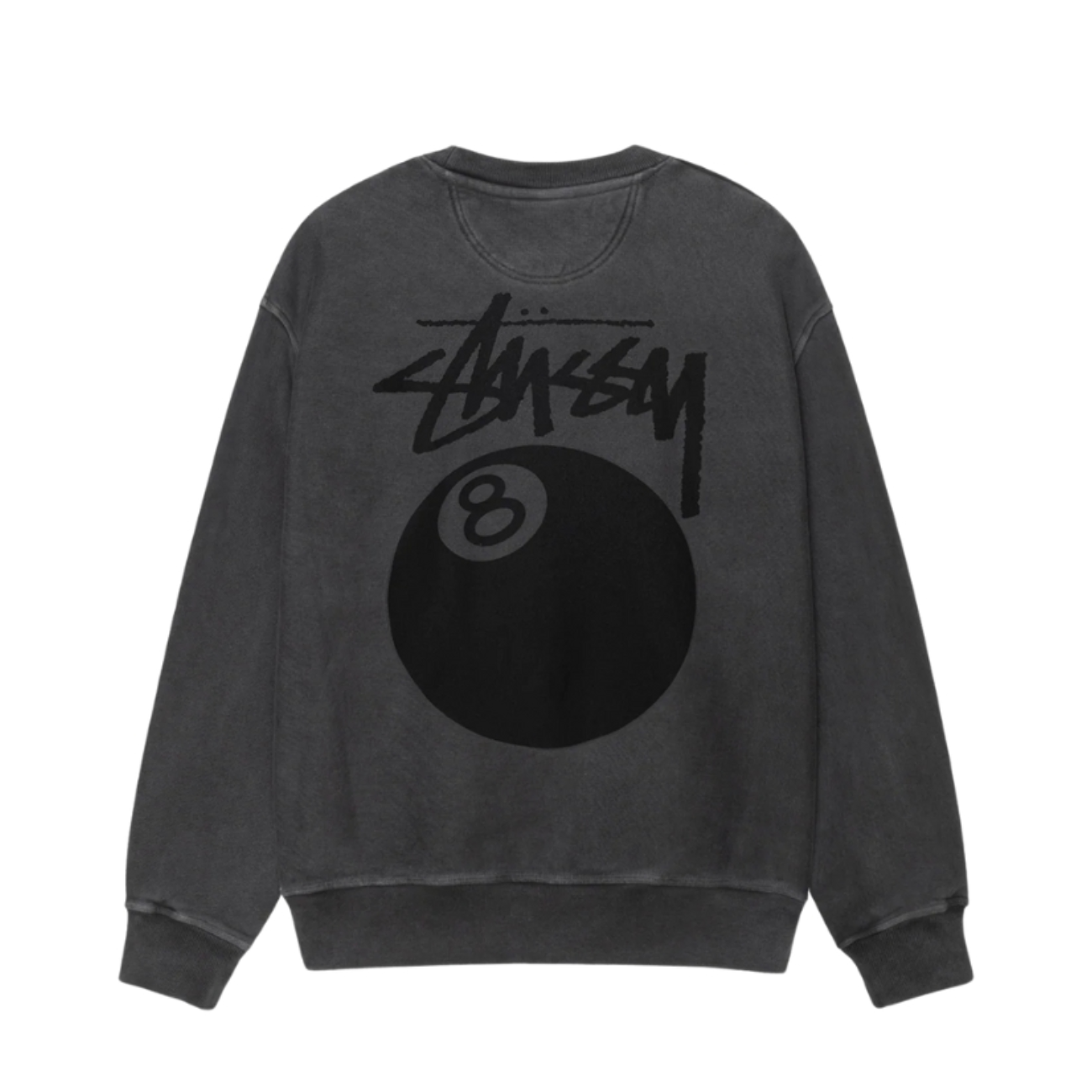 Poleron Stussy 8 Ball Pig Dyed Crewneck Black