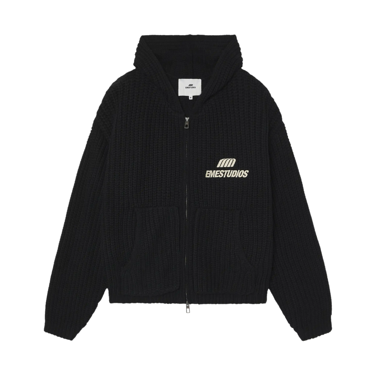 Sweater Eme Studios Globe Shadow Zipper Knit - L