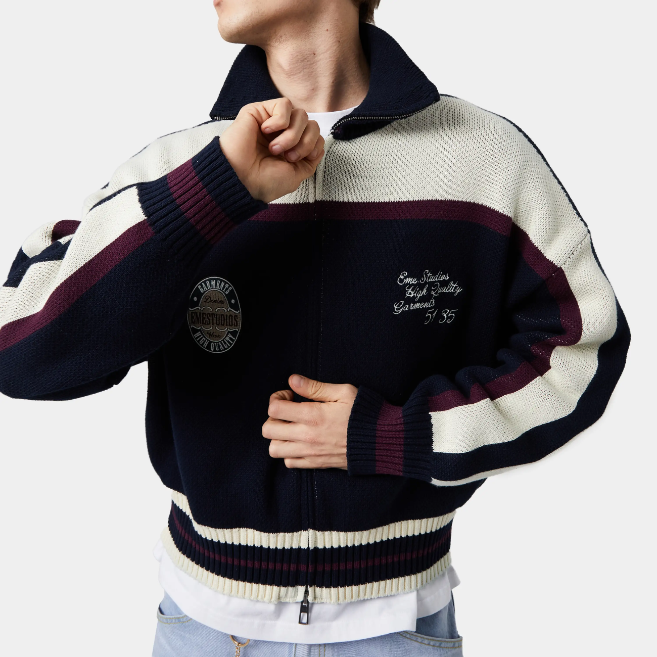 Sweater Eme Studios Frisona Knit Full Zip - L