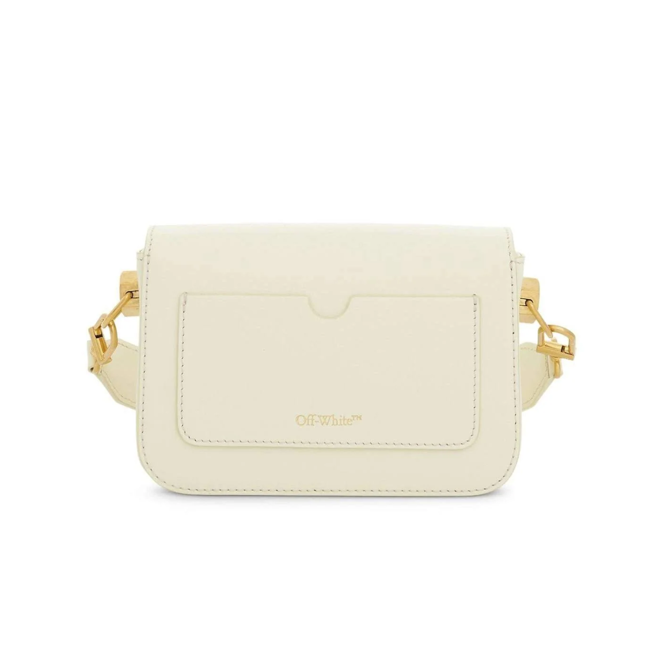 Cartera Off-White Plain Binder Shoulder Bag Baige No Color
