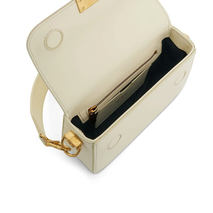 Cartera Off-White Plain Binder Shoulder Bag Baige No Color