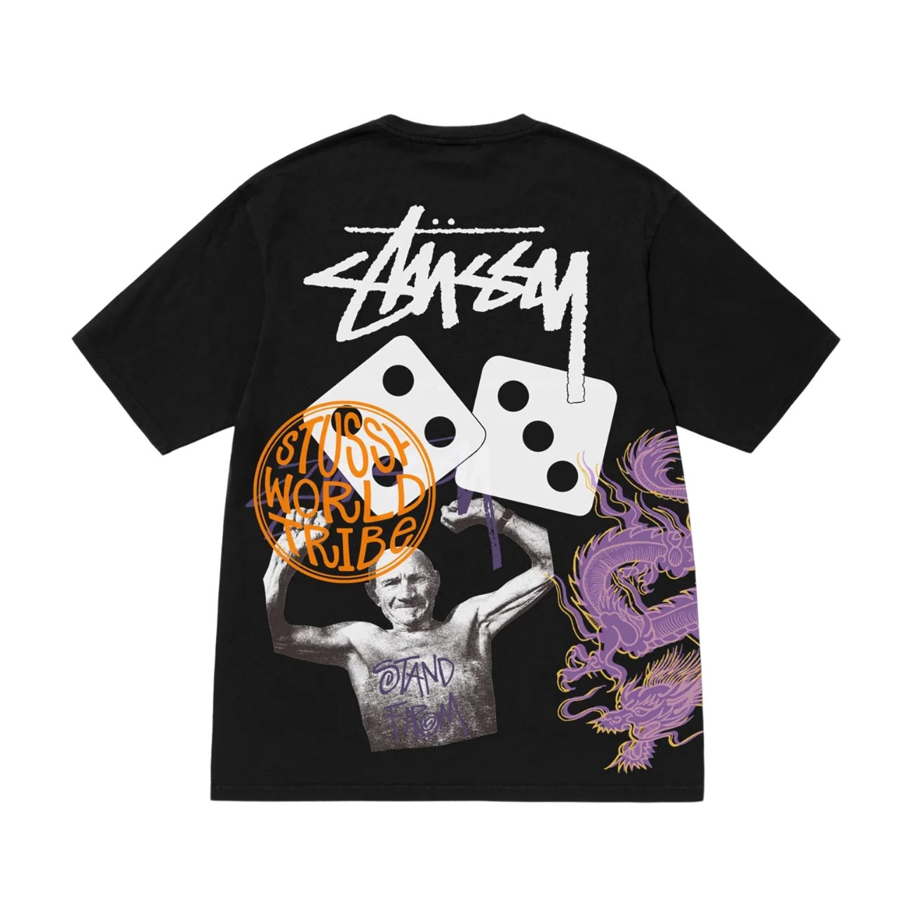 Polera Stussy Strike Pig Dyed Black