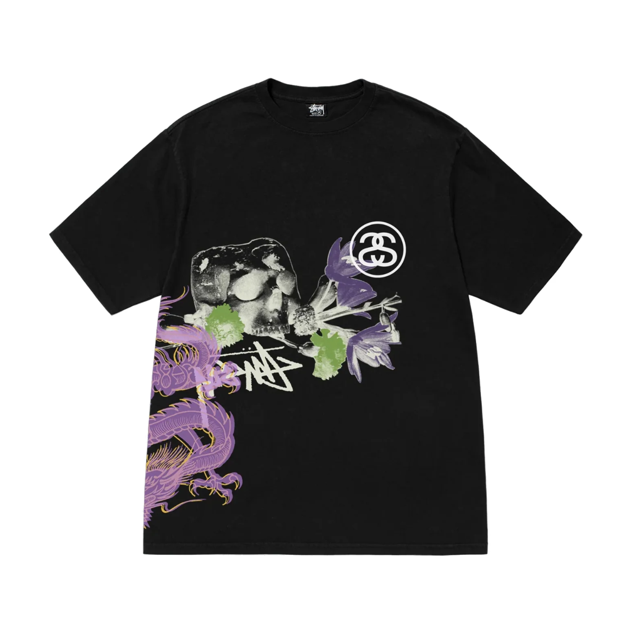 Polera Stussy Strike Pig Dyed Black