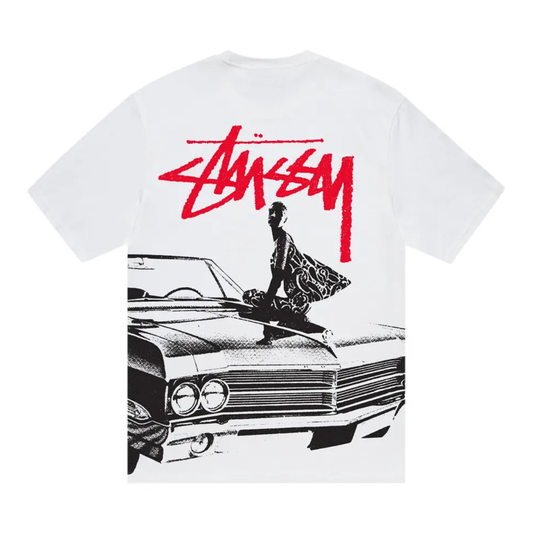 Polera Stussy Beat Crazy White