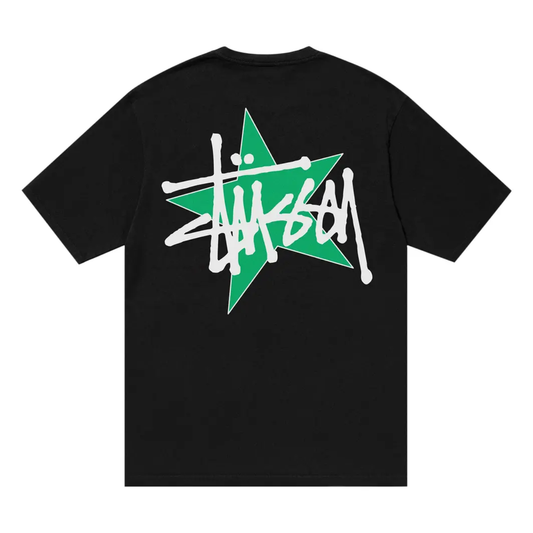 Polera Stussy Star Pig Dyed Black