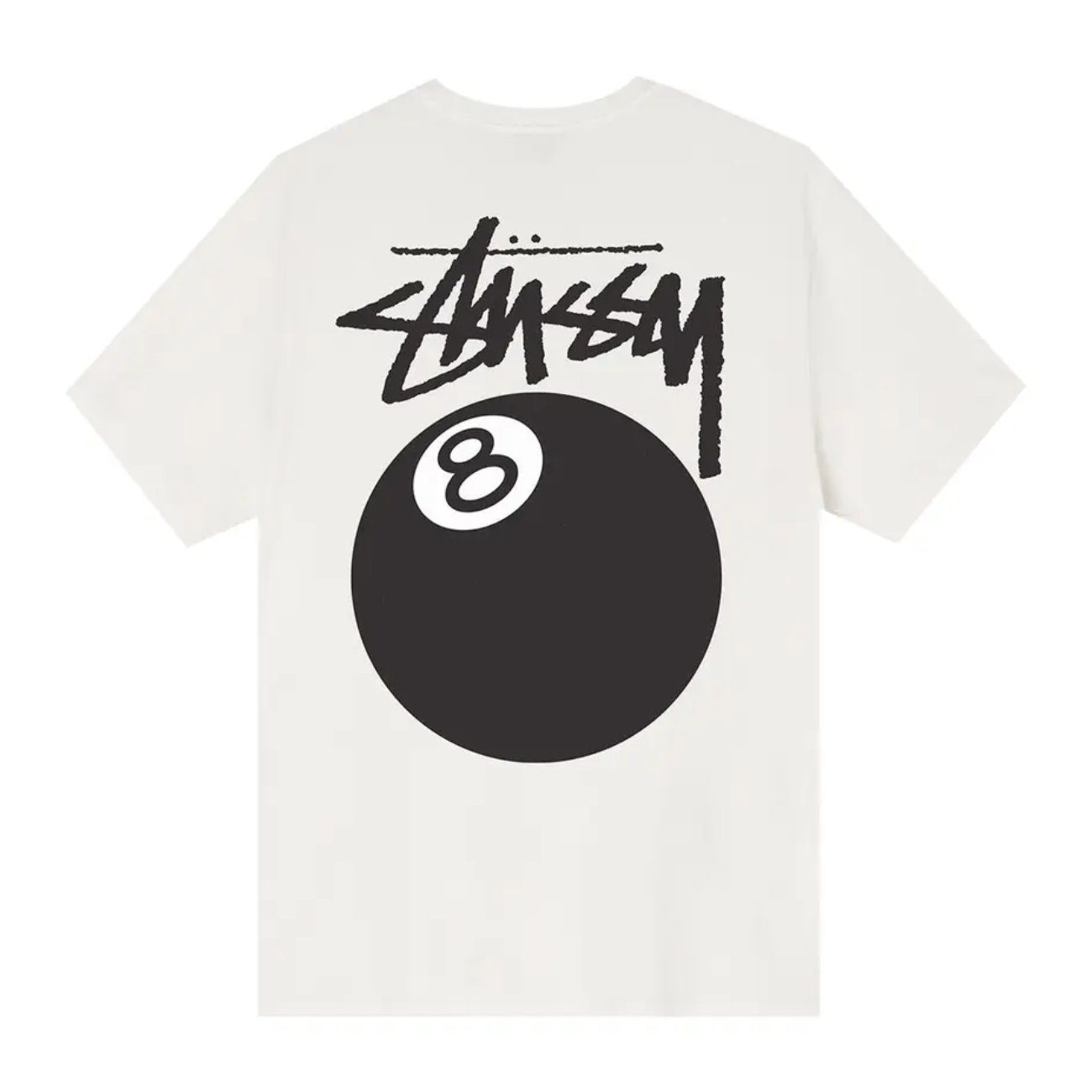 Polera Stussy 8 Ball Pig Dyed Natural