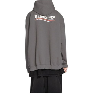Poleron Balenciaga Political Campaign Large Fit Grey