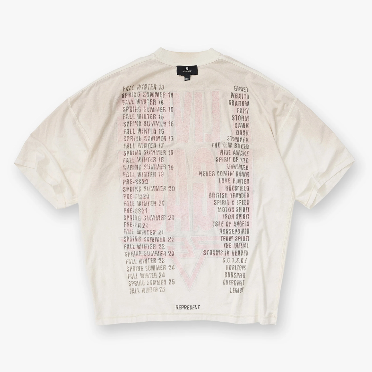 Polera Represent Reversible Living Legacy Tour Flat White