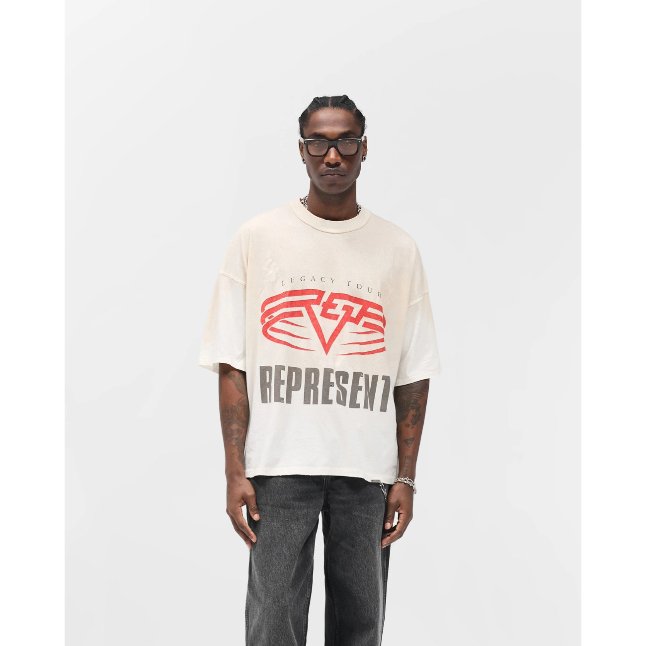Polera Represent Reversible Living Legacy Tour Flat White