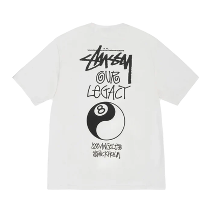 Polera Stussy Ol 8 Ball Yin Yang Pig. Dyed Natural
