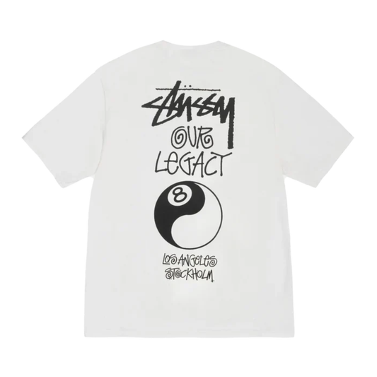 Polera Stussy Ol 8 Ball Yin Yang Pig. Dyed Natural