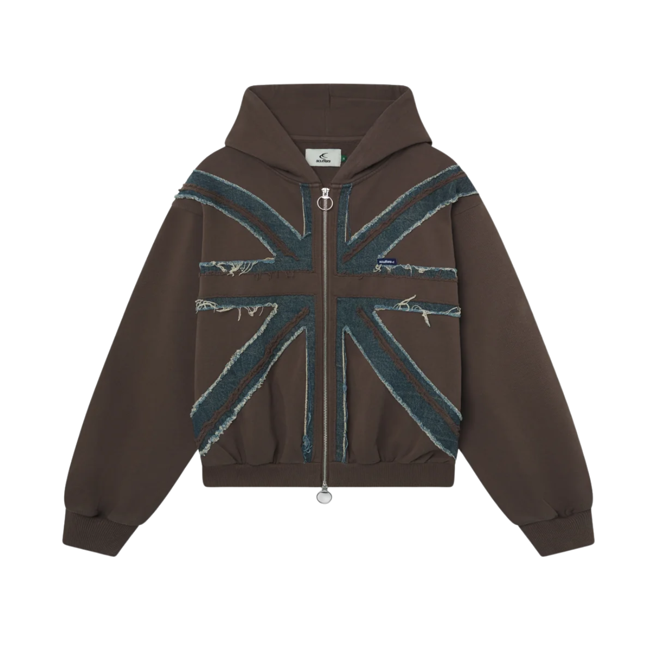 Poleron Scuffers Flag Brown Zipper