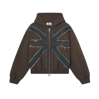 Poleron Scuffers Flag Brown Zipper