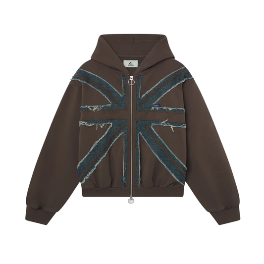 Poleron Scuffers Flag Brown Zipper