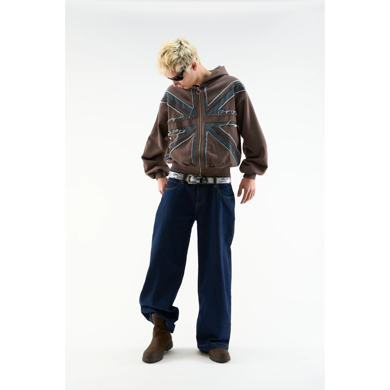 Poleron Scuffers Flag Brown Zipper