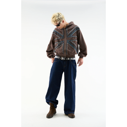 Poleron Scuffers Flag Brown Zipper