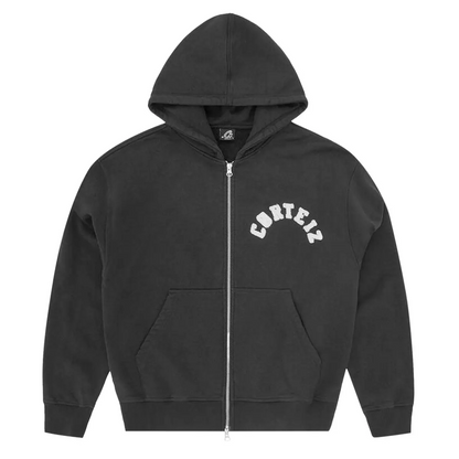 Poleron Corteiz Colly Arch Zip Black