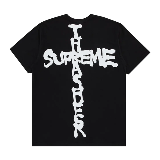 Polera Supreme x Thrasher Cross Black