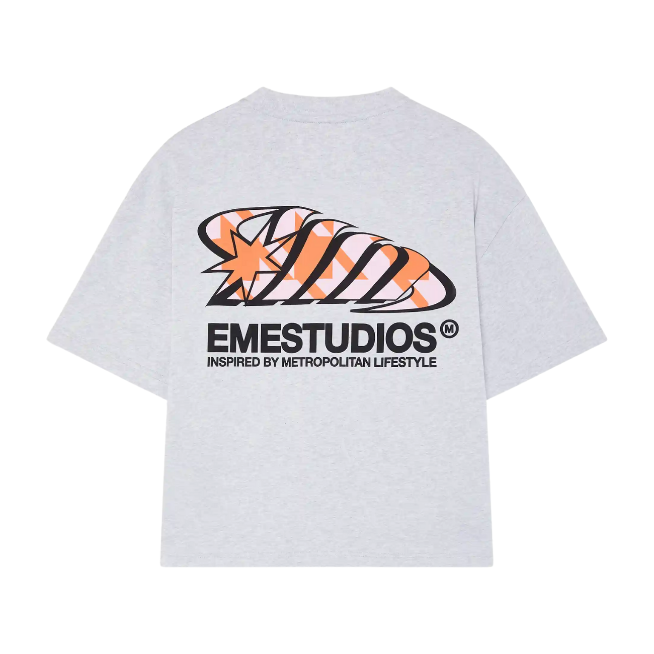 Polera Eme Studios Houndstooh Grey Oversized