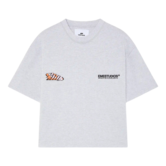 Polera Eme Studios Houndstooh Grey Oversized