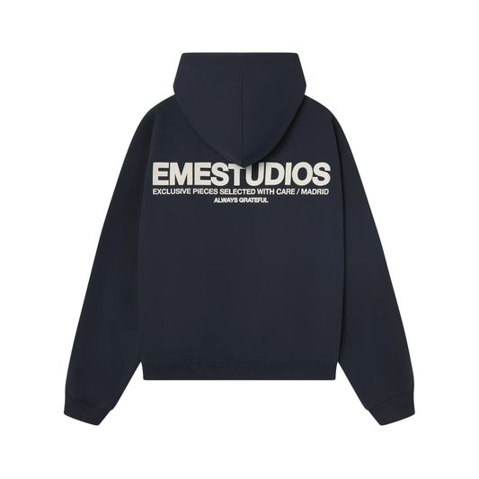 Poleron Eme Studios Hot Soul Navy Oversized