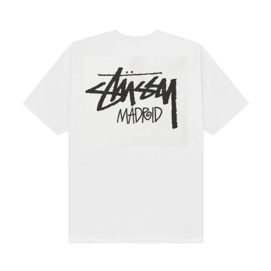 Polera Stussy Madrid Chapter White