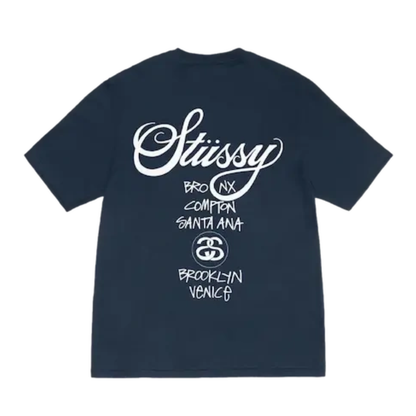 Polera Stussy World Tour Navy