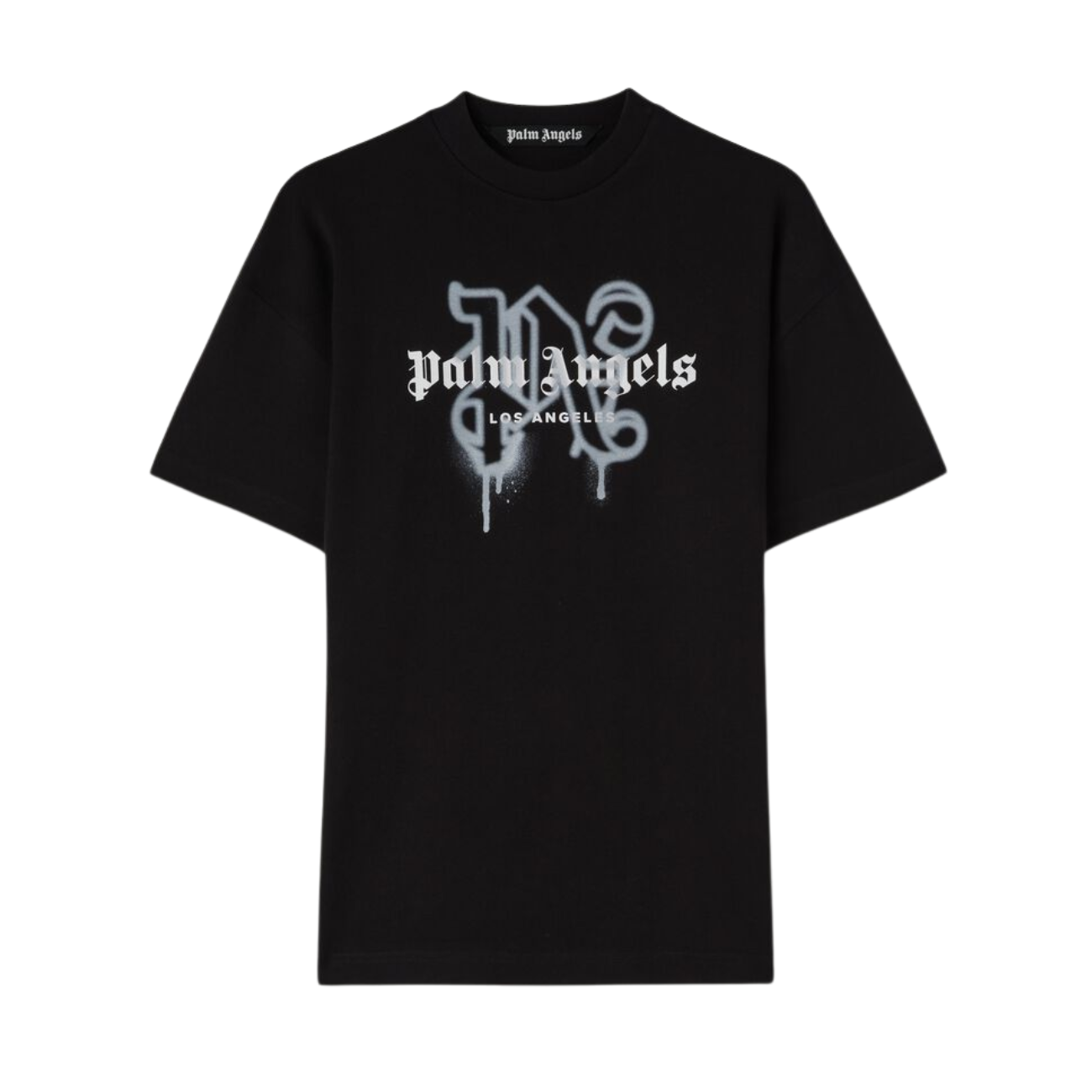 Polera Palm Angels Monogram Spray City Los Angeles Black